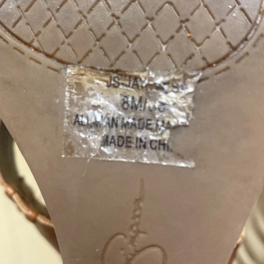 Jessica Simpson brown wedge sandals size 8